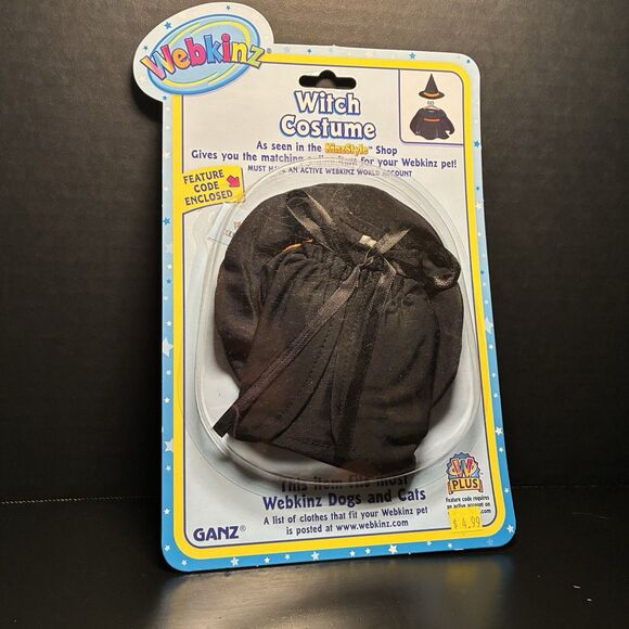 WEBKINZ NWT WITCH COSTUMES BY GANZ NRFP UNUSED CODE - HALLOWEEN - Picture 1 of 5